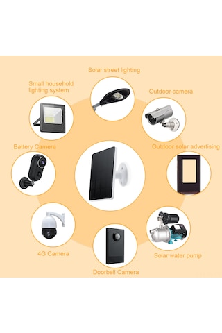 Lemestar Güvenlik Kamerası İçin 10w Güneş Paneli - Ip6 Su Geçirmez, 360 Derece Ayarlanabilir, Type-c Bağlantılı