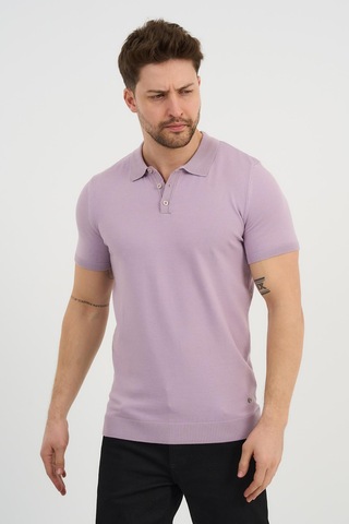 Alexander Gardi Alexandergardı Polo Yaka Düğmeli Triko T-shirt 50024 Lila