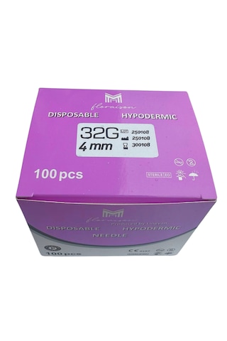 Mezoterapi İğne Ucu 32g 4 Mm 100 Adet / Kutu Mezoterapi İğne Ucu 32g 4 Mm 100 Adet / Kutu