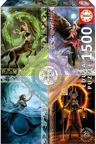 Educa 1500 Parçalık Elementlerin Sihirli Yıldız Tablosu Puzzle - 19941 - Elemental Magic Star Chart Anne Stokes