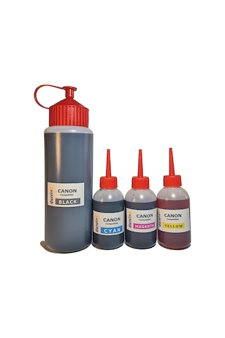 Canon Pg 46 Cl 56 Kartuş Dolum Set 500 ML Siyah+3X100 ML Renkli