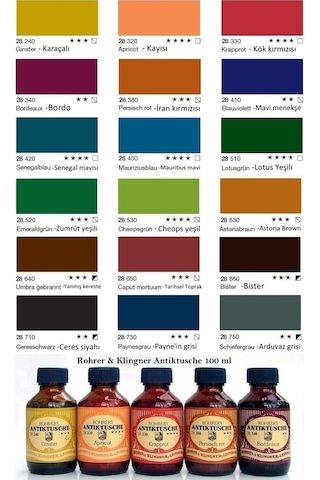 Antik Mürekkep 28-modern Sanatçılar İçin Profesyonel 100ml 730-paynesgrau Çok Renkli