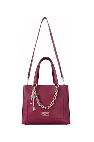 Pierre Cardin Logo Detaylı Vişne Kadın El Çantası 05pc25k101-p 4125792