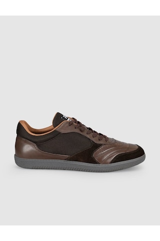 Cabani Kahverengi Hakiki Deri Erkek Sneaker Ayakkabı
