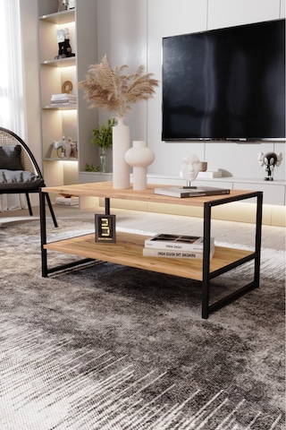 Modern & Şık Orta Sehpa Metal Çerçeve İle Dayanıklı Tasarım, Minimalist Ve Fonksiyonel, Salon ,ofis Atlantikçam