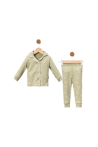 Celira Yeşil Pijama Takımı 6 Ay,9 Ay,12 Ay Erkek Bebek Yeşil