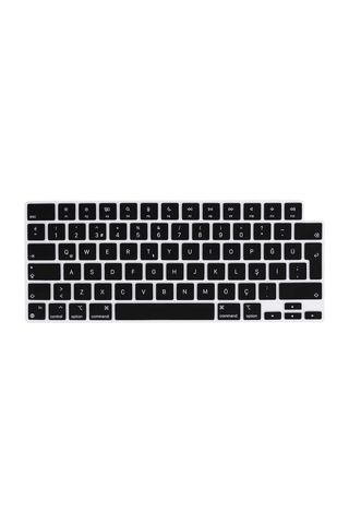 Lexroo Macbook Uyumlu Pro 16.2 2023 A2780 Klavye Koruyucu Silikon Ped - Siyah