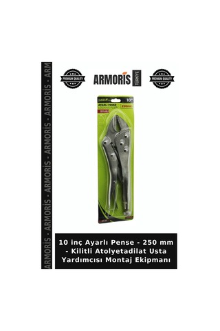10 İnç Ayarlı Pense - 250 Mm - Kilitli Atolyetadilat Usta Yardımcısı Montaj Ekipmanı