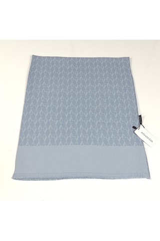 Armanda Cotton Monogram Desen Şal - 3048-77 Gri