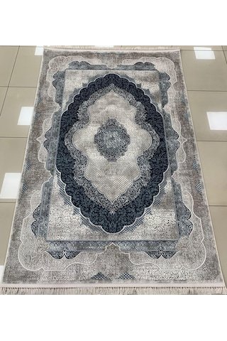 Padişah Halı Santo 631882 036 Serisi Akrilik Salon Oturma Yatak Odası Halısı Gri - Mavi