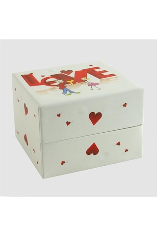 Love Yazılı Saat Kutusu-beyaz N145 Çok Renkli
