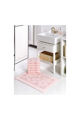 Derya Banyo Paspas Pudra 50X70 Cm Açık Pembe