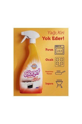 Clonet R6 Temizlik Paketi Mutfak Temizleyici 750 ML + Tuvalet Temizleyici 750 ML