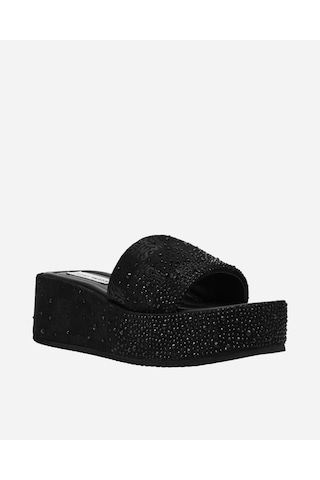 Steve Madden Decor Blk Raffıa Kadın Blk Raffia Topuklu Terlik Decor