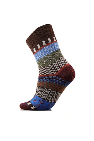 Techsport Svea Kahverengi Unisex Günlük Yün Çorap Svea-kahverengı Renkli Renkli