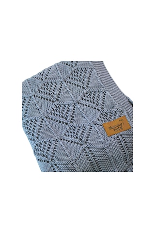 Mummy's Baby Tencel Örgü Dantel Desen Bebek Battaniyesi 80 100 Gri