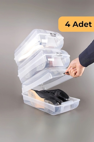 Bay Ayakkabı Koruma Kutusu, 4'lü Set Çok Renkli