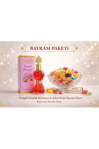 Songül Gençlik Kolonyası Ve 500 Gr Bayram Şekeri Paketi