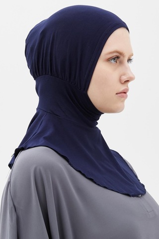 Altobeh Kadın Tesettür Pratik Boyunluklu Hijab - Sporcu Bone Lacivert