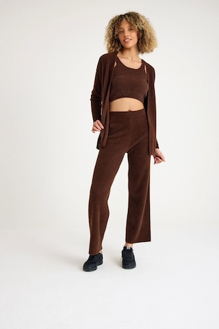 Allys Pantolon-crop-hırka Takım Kahve