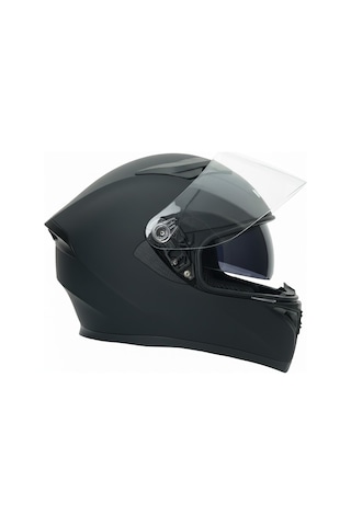 Gp Nero Mks003-mb Güneş Vizörlü Şeffaf Full Face Motosiklet Kaskı Siyah