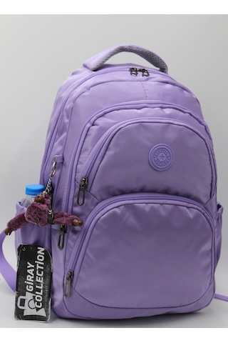 Büyük Boy Lila Renk Unisex Özel Saten Su İtici Kumaş Okul Çantas