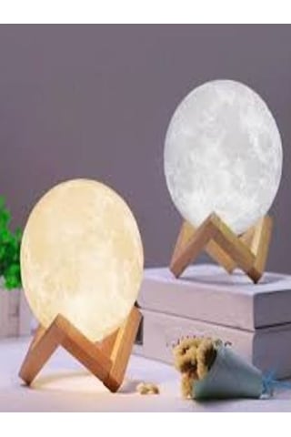 Eşe Sevgili Hediye Masa Lamba 3d Stand Ay Gece Lamba 12cm Lamba