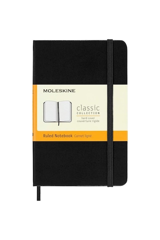 Moleskine Çizgili Siyah Defter Cep Boy Sert Kapak