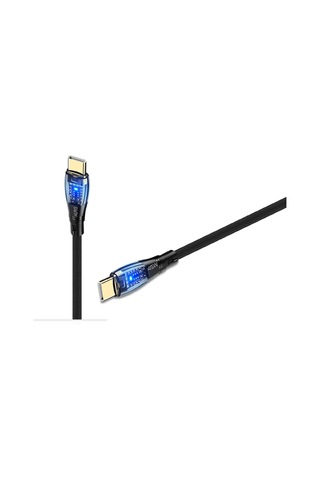 Auris ARS-CB53 45 W Usb-c To Usb-c Hasır Işıklı Şarj Kablosu 1 M
