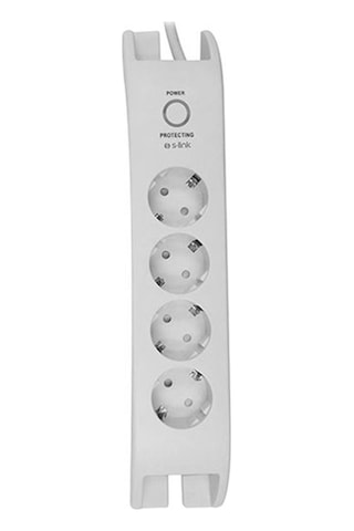 S-lınk Spg3040 4lü 2 Metre Kablolu 900 Joule Beyaz Akım Korumalı Priz-77052