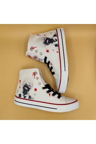 Günlük Unisex Spor Ayakkabı Tokyo Ghoul Desenli Sneakers (525021261)