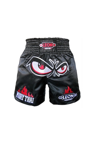 Aksaspor Leon No Fear Muay Thai Ve Kick Boks Şortu Siyah