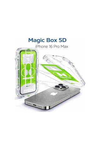 Apple Uyumlu iPhone 16 Pro Max Epro 5d Şeffaf Ekran Koruyucu Cam Full Kaplama 55133502