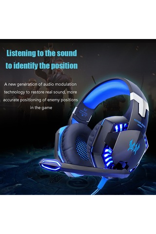 Tenfowee Kotıon Each G2000 Profesyonel Oyun Kulaklığı - Mikrofonlu, 50mm Ses Ünitesi, Usb Ve 3.5mm Bağlantı, Led Aydınlatma