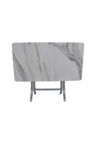 Dekoratif Siyah Mermer Desenli Katlanabilir Masa Yemek Masası Çalışma Masası 60 110 Diğer