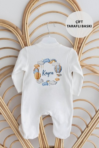 Lilabio %100 Organik Isme Özel Isimli 10lu Hastane Çıkışı Balon Ekru