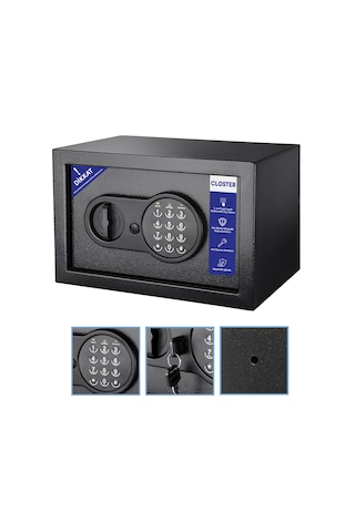 Closter Cs-202 Yüksek Kaliteli Ev Tipi Çelik Para Kasası 20x31x20 Cm