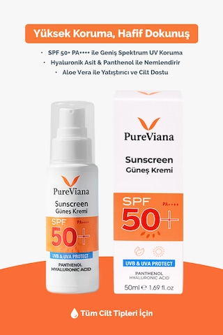 Pureviana Güneş Kremi SPF50+ Pa++++ 50 ML