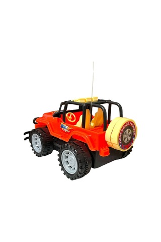 Çocuk Safari Arazi Aracı Uzaktan Kumandalı Yarım Fonksiyon Ileri Geri Oyuncak Jeep Jip Araba - Turuncu