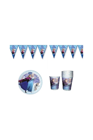 Karlar Ülkesi Frozen Elsa Lüks Doğum Günü Parti Seti 16 Kişilik Diğer