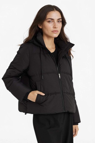 Defacto Regular Fit Kapüşonlu Fermuarlı Şişme Mont F1944ax25wnbk27 Siyah-bk27