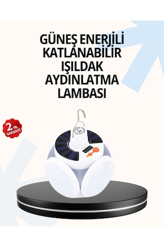Katlanabilir 5 Kanatlı Solar Led Bahçe Ve Kamp Lambası