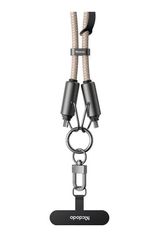 Ca-6831 Çok Işlevli Çapraz Boyun Askili Kablosu 1.2 M 60 W Type-c To Type-c Haki