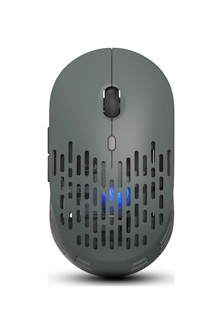 Geeksen Hxsj T38 Kablosuz Şarjlı Fare: 3 Dpı Ayarlı, Sessiz, Taşınabilir, Renkli Led, Dahili Batarya, Gri Optik