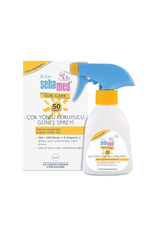 Sebamed Sun Care Bebek Güneş Losyonu Kremi Sprey 50+ Faktör 200ml Hassas Ciltler İçin 2 Li Set