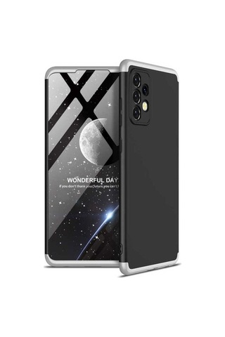 Galaxy Uyumlu A52 Kılıf Zore Ays Kapak Siyah-Gri