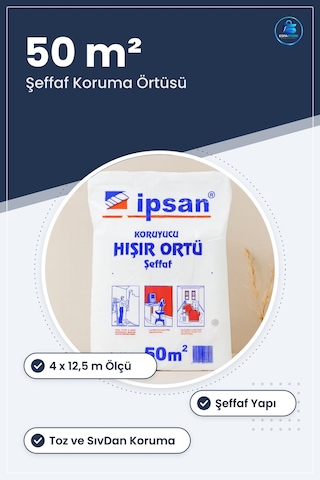 Şeffaf Koruyucu Hışır Örtü M² Mobilya Koltuk Tadilat Boya Zemin K