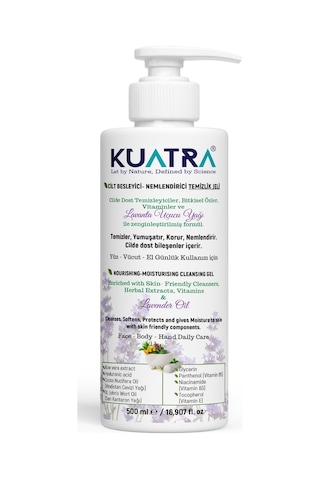 Kuatra Nemlendirici Besleyici Lavanta Yağlı Temizlik Jeli 500 ML