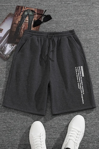 Harmandar Innovation Baskılı Füme Tekli Cepli Kadın/erkek Unisex Şort Füme