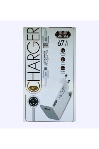 Subzero SG51 67W Type-C Hızlı Şarj Cihazı